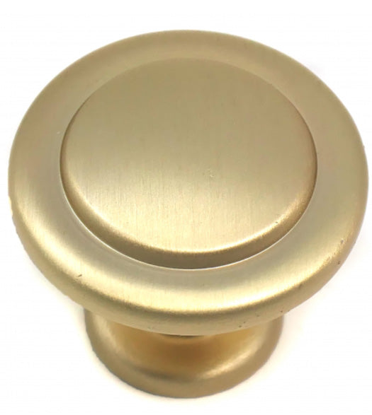 Newport Satin Brass Knob, Laurey 57004