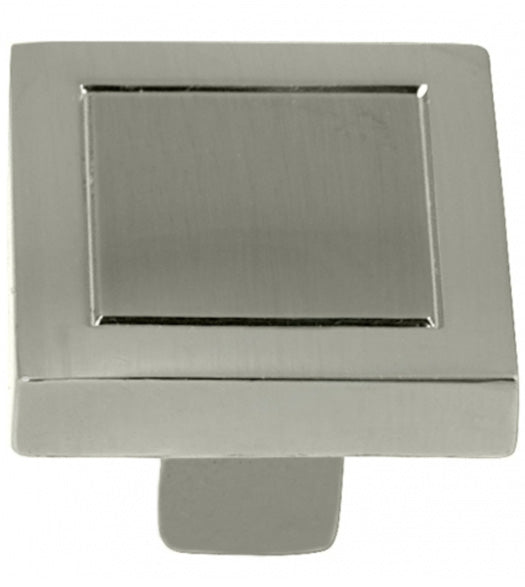 7/8 Square Cabinet Knob Satin Nickel, Laurey 72828