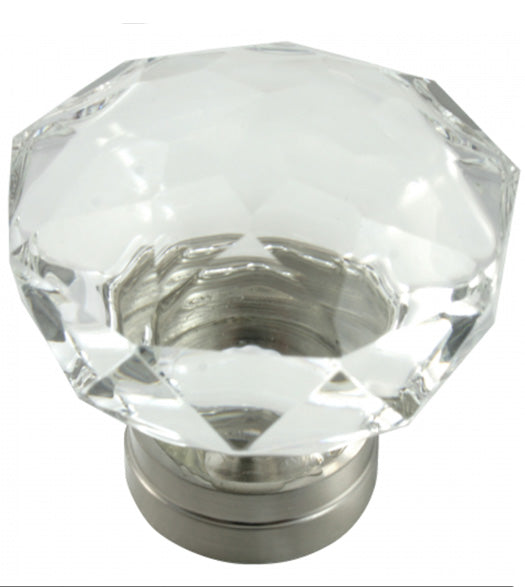 2-1/4 Clear Acrylic Cabinet Knob, Laurey 819