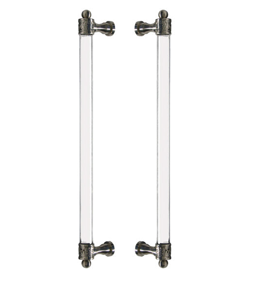 12 Inch Atlantic Acrylic Shower Door Pulls, Pair, First Impressions SD-ATL100012SBR