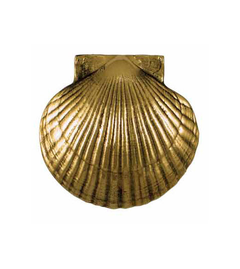 Bay Scallop Door Knocker in Polished Brass, Michael Healy MHS31