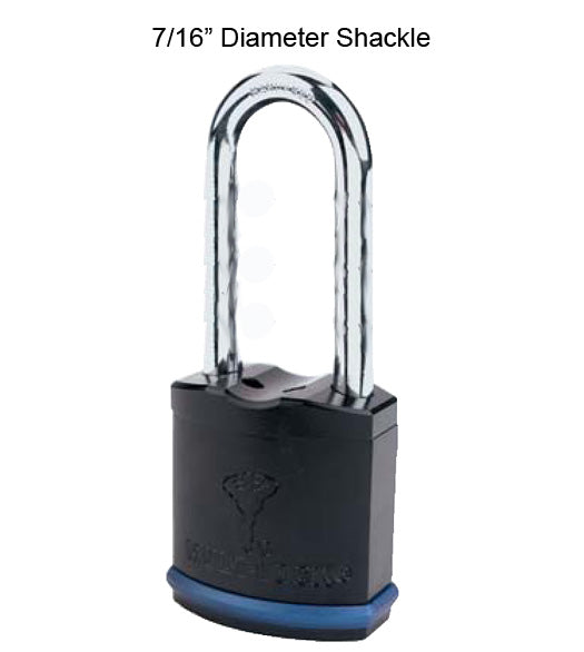 Doorware.com Heavy Duty Padlock with 7/16 Diameter Shackle, Extra Long 4 Inch Clearance