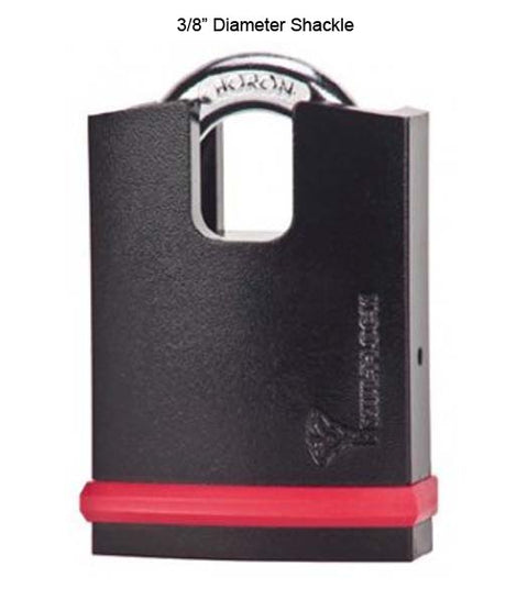 3/8 Inch Diameter Shackle High Guard Padlock, Mul-T-Lock NE10HE1