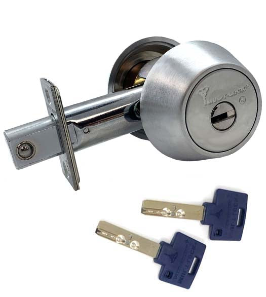 Mul-T-Lock Double Cylinder Thick Door Deadbolt, 206SP-HD2-THK