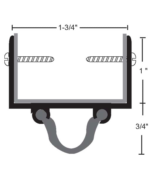 1 x 36 Neoprene Door Shoe, NGP 26N-36