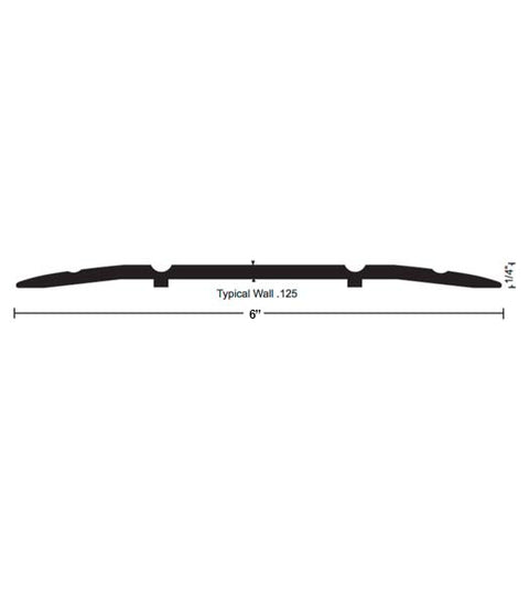 6 x 1/4 x 48 Saddle Threshold, NGP 613-48