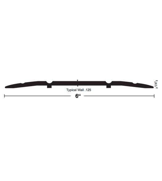 6 x 1/4 x 72 Saddle Threshold, NGP 613-72