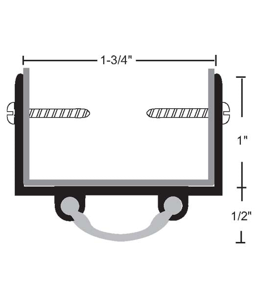 1 x 36 Vinyl Door Shoe, NGP 6V-36