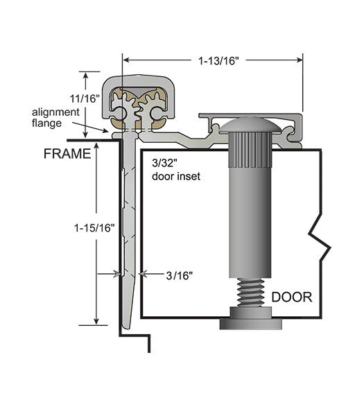 Continuous Hinge 83 Inch Half Surface, National Guard Products HD5400-83