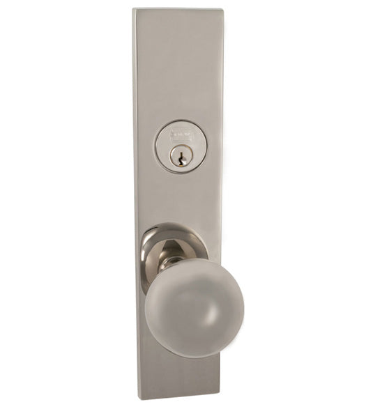 Contemporary Ball Knob Mortise Lockset, Omnia 12198