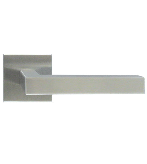 Doorware.com PVD Stainless Steel Maverick Lever with Square Rosette, Omnia #22SPVD