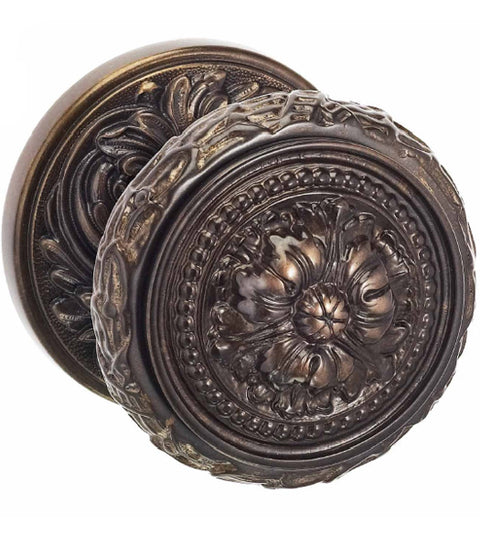 Doorware.com Floral Half-Round Knob with Matching Rose, Omnia 260FL