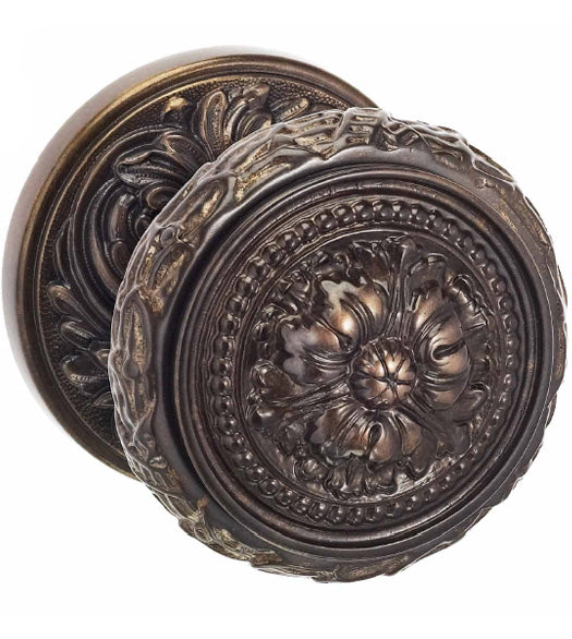 Doorware.com Floral Half-Round Knob with Matching Rose, Omnia 260FL