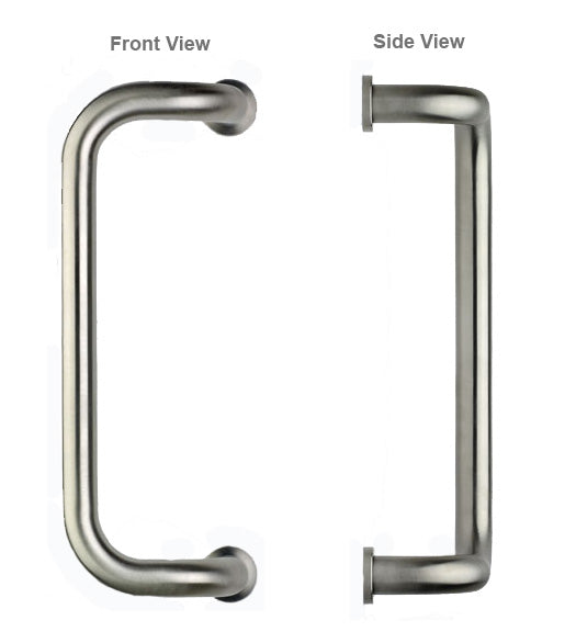 8 Inch Stainless Steel Offset Door Pull, Omnia 4019/300-US32D