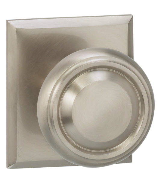 Chic Half Round Knob With Rectangular Rose, Omnia 565RT