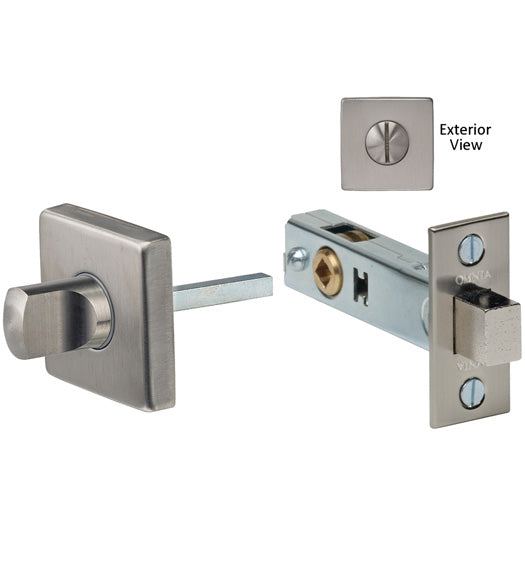 Square Voyager Stainless Steel Privacy Bolt, Omnia 6001S