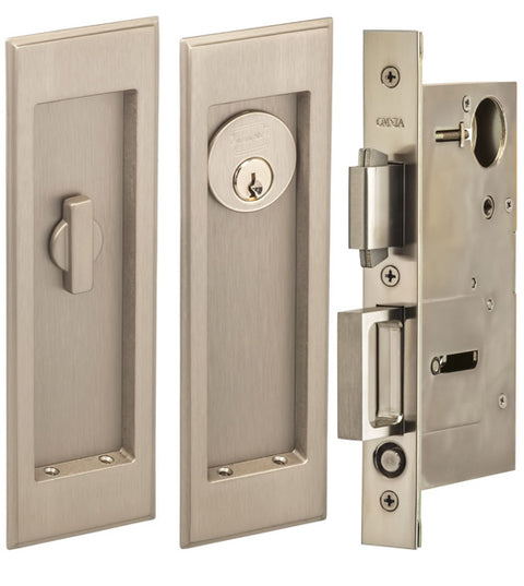 Traditional Pocket Door Keyed Entry Set, Omnia 7037/A