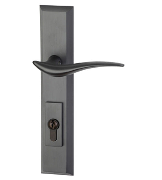 Square European Cylinder Patio Door Trim Set, Omnia 72000ECB