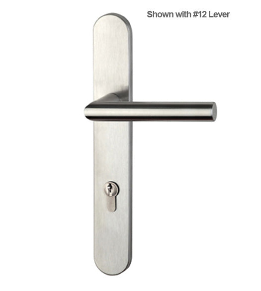 Doorware.com Rounded European Cylinder Patio Door Trim Set, Omnia 73000ECB