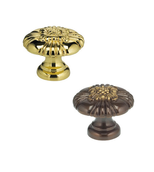 Ornate Crest Cabinet Knob, Omnia 7417
