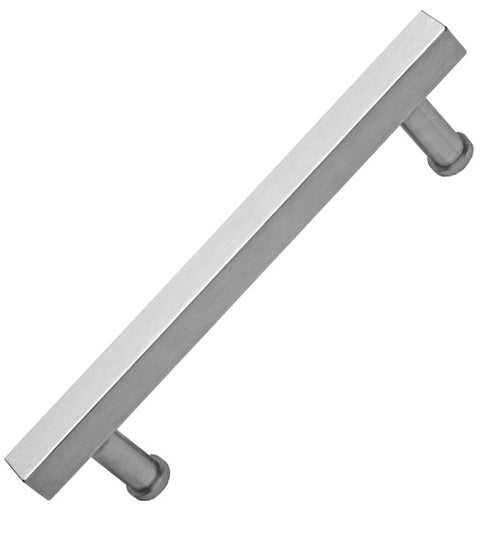 15 Inch Modern Square Stainless Steel Door Handle, Omnia 8190/300-US32D