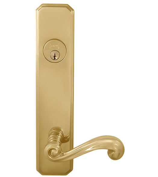 Classic Scroll Lever Entry Lockset, Omnia D11055