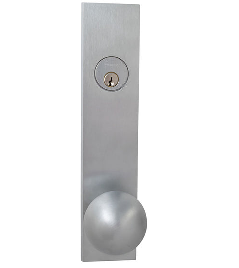 Contemporary Ball Knob Entry Lockset, Omnia D12198