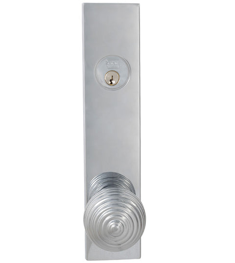 Doorware.com Art Deco Door Knob Entry Lockset, Omnia D12415