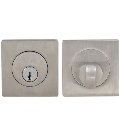 Square Stainless Steel Single Cylinder Deadbolt, Omnia D9000SA