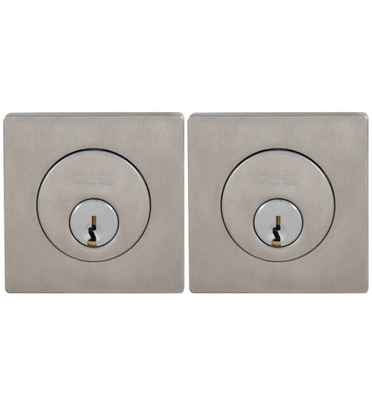 Square Stainless Steel Double Cylinder Deadbolt, Omnia D9000SAC