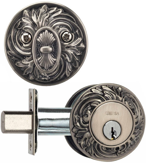 Doorware.com Single Cylinder Ornate Deadbolt, Omnia FLORDB
