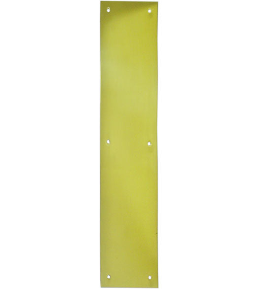 Push Plate 3.5 x 15 Inches Solid Brass, Deltana PP3515