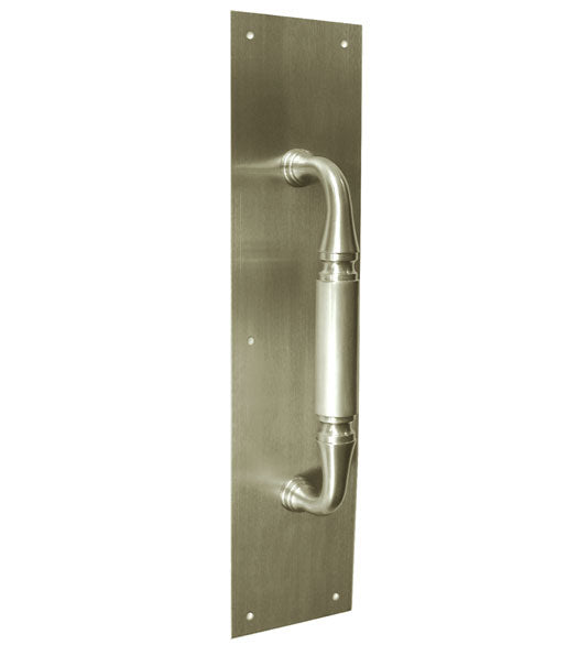 Solid Brass Pull Plate 3-1/2 x 15 With 9 Inch Handle PPH3515