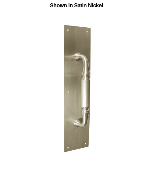 Solid Brass Heavy Duty Pull Plate 3-1/2 x 20 With 11 Inch Handle, Deltana PPH3520/DP2575