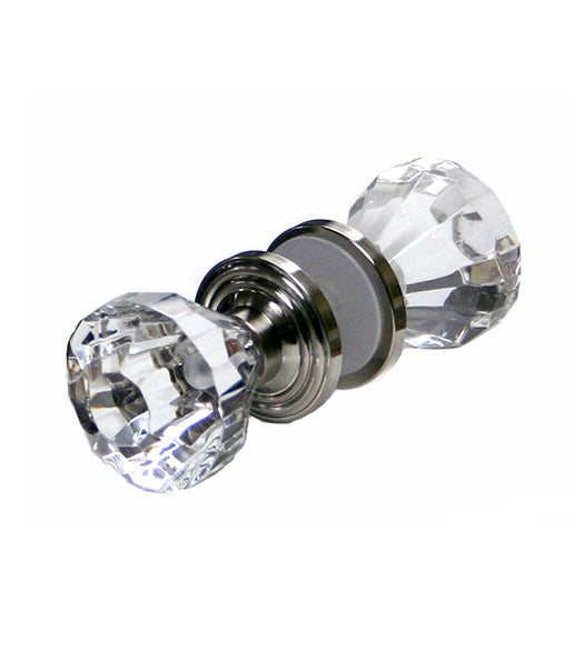 Diamond Cut Acrylic Shower Door Knob, Pair, RK International SD-CK3AC-2