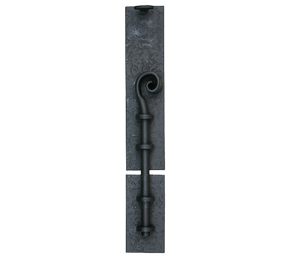 6-5/8 Inch Black Iron Square Bolt, Acorn RL9BP