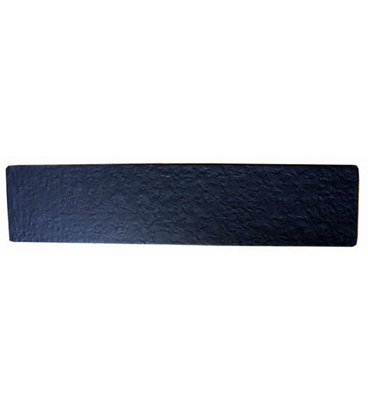 30 x 5-7/8 Rough Black Iron Door Kick Plate, Acorn RMRBP