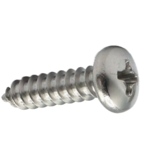Pan Head Stainless Steel Wood or Sheet Metal Screws #12 Box of 100, Romstel SMSPP12SS