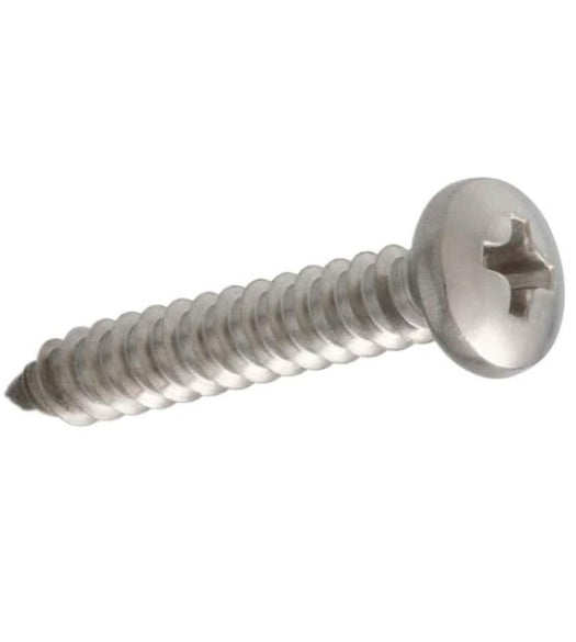 Pan Head Zinc Wood or Sheet Metal Screws #8 Box of 100, Romstel SMSPP8Z