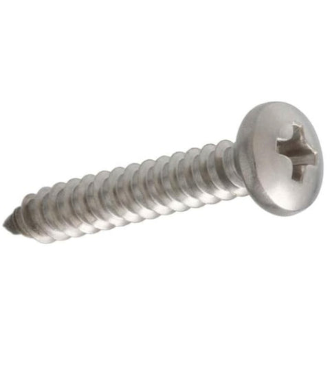 Pan Head Zinc Wood or Sheet Metal Screws #10 Box of 100, Romstel SMSPP10Z