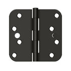 4 x 4 x 5/8 Radius Residential Security Hinge, Deltana S44R5BK-S