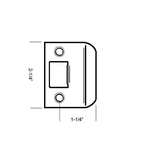 Full Lip Strike Plate Square Corners, Schlage 10026