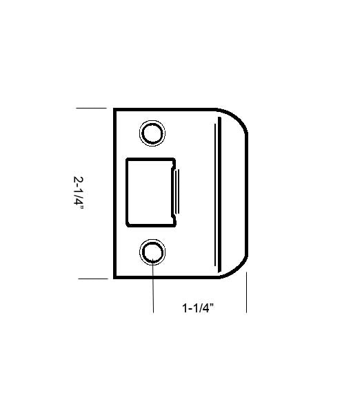 Full Lip Strike Plate Square Corners, Schlage 10026