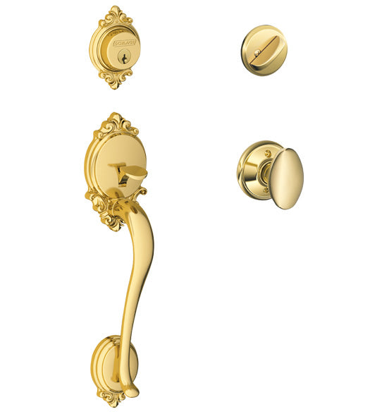 Brookshire Single Cylinder Handleset, Schlage F60BRK