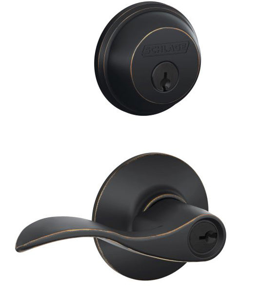 Accent Lever with Deadbolt Combo Pack, Schlage FB50ACC
