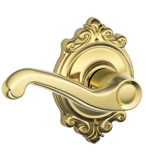 Flair Lever With Brookshire Rose, Schlage F-FLA-BRK