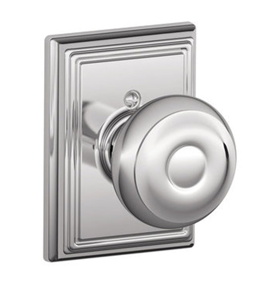 Georgian Knob With Addison Rose, Schlage F-GEO-ADD