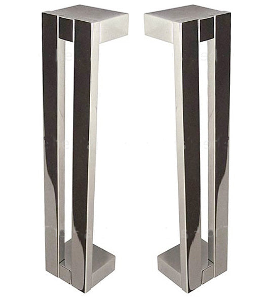 Doorware.com 8 Inch Modern Shower Door Pulls, Pair, First Impressions FII-SD-3014-200