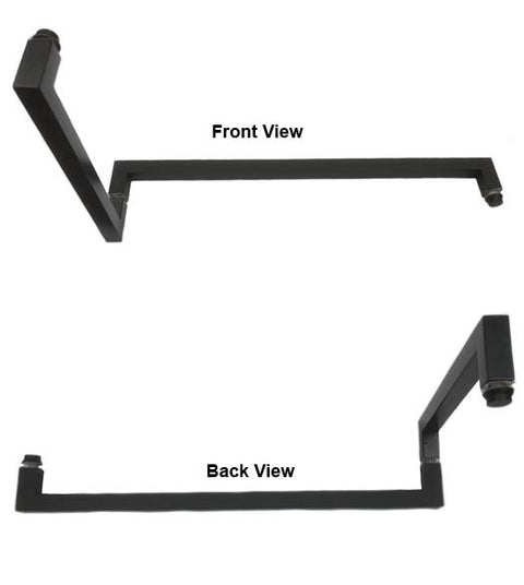 12 x 24 Glass Door Pull Handle Set, SD-SQPP12X24