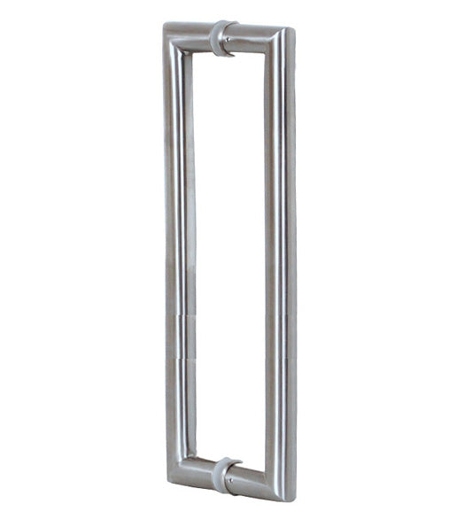 3 Foot Contemporary Glass Door Handles, Pair, Satin Stainless Steel